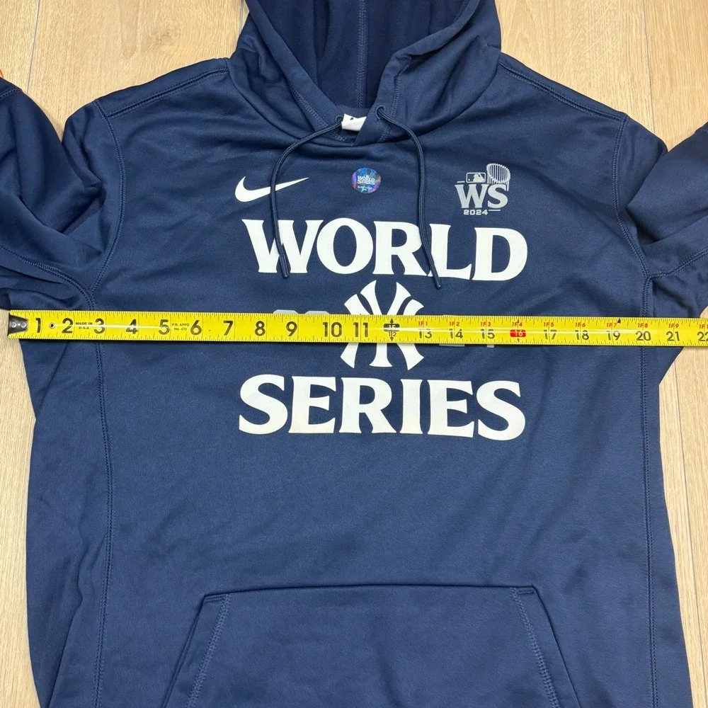 Nike New York Yankees 2024 World Series Hoodie Navy Blue Mens Medium MLB NEW